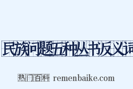民族问题五种丛书反义词是什么意思的图片